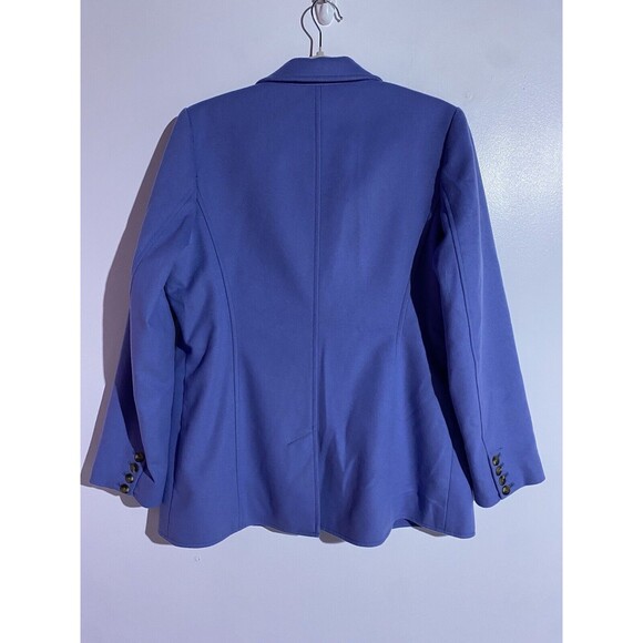 LL Bean Peacoat Womens 14 Blue Cashmere Wool Office Corp Capsule Minimalist - Picture 2 of 15